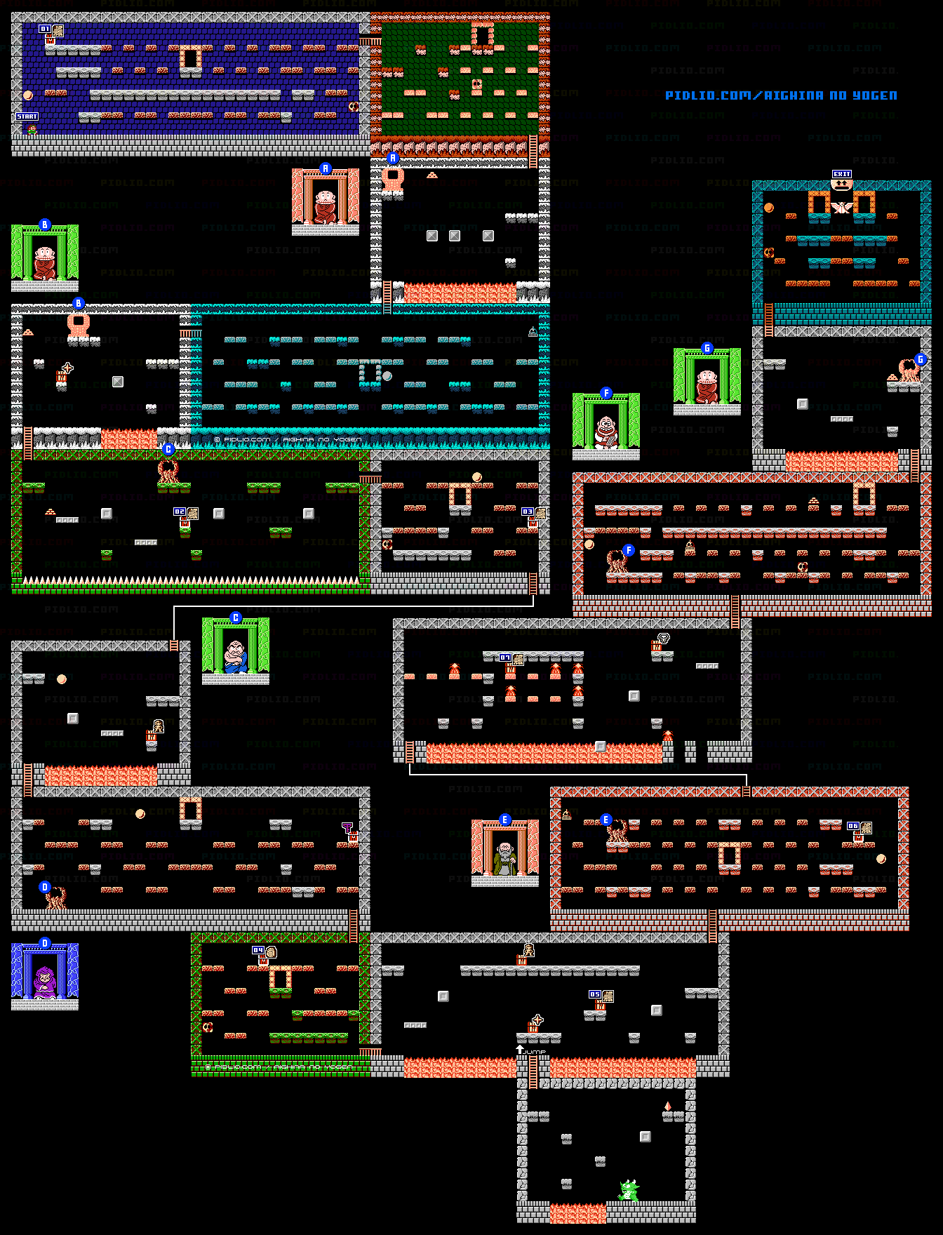 ガウスの町のマップ画像 ／ アイギーナの預言攻略 ─ pidlio.com