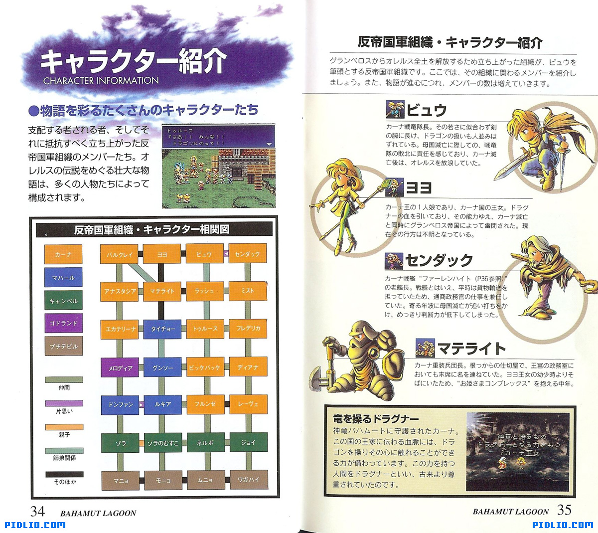 バハムートラグーン 説明書 P34 - P35(画像):バハムートラグーン攻略