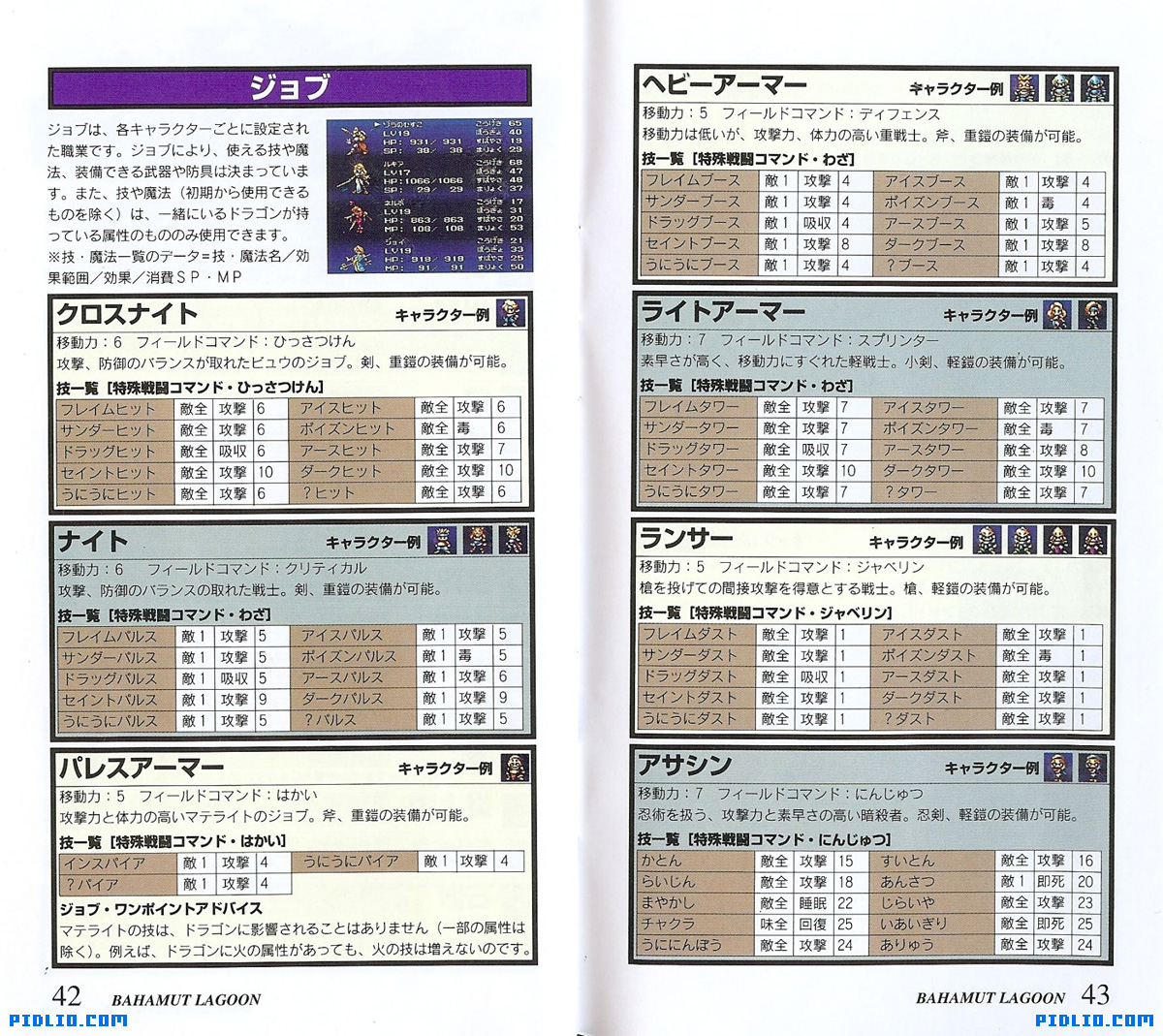 バハムートラグーン 説明書 P42 - P43(画像):バハムートラグーン攻略