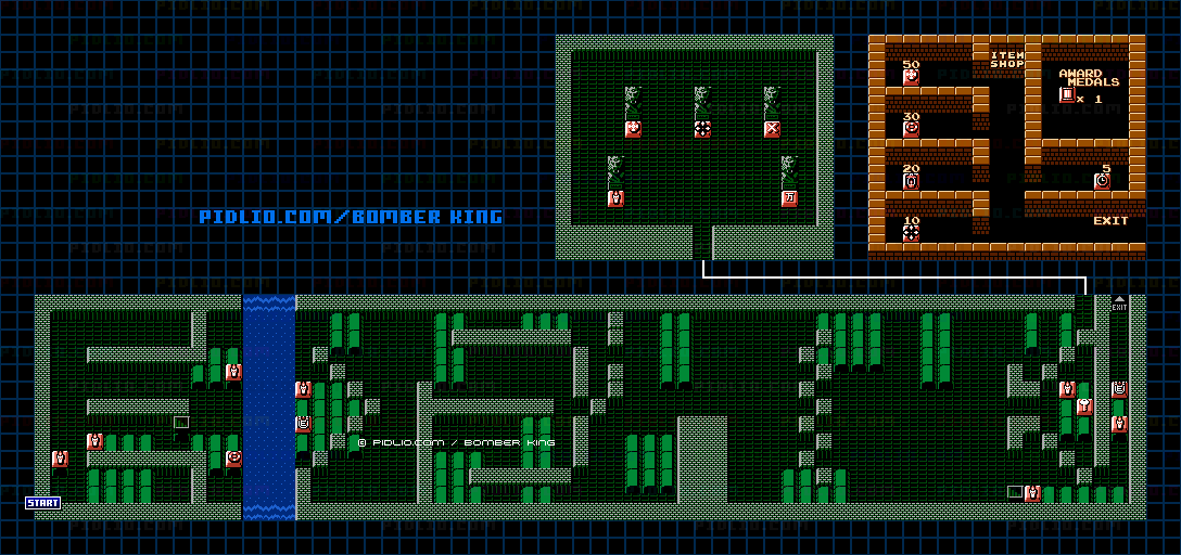 ステージ2-2のマップ画像 ／ ボンバーキング（BOMBER KING）攻略 ─ pidlio.com