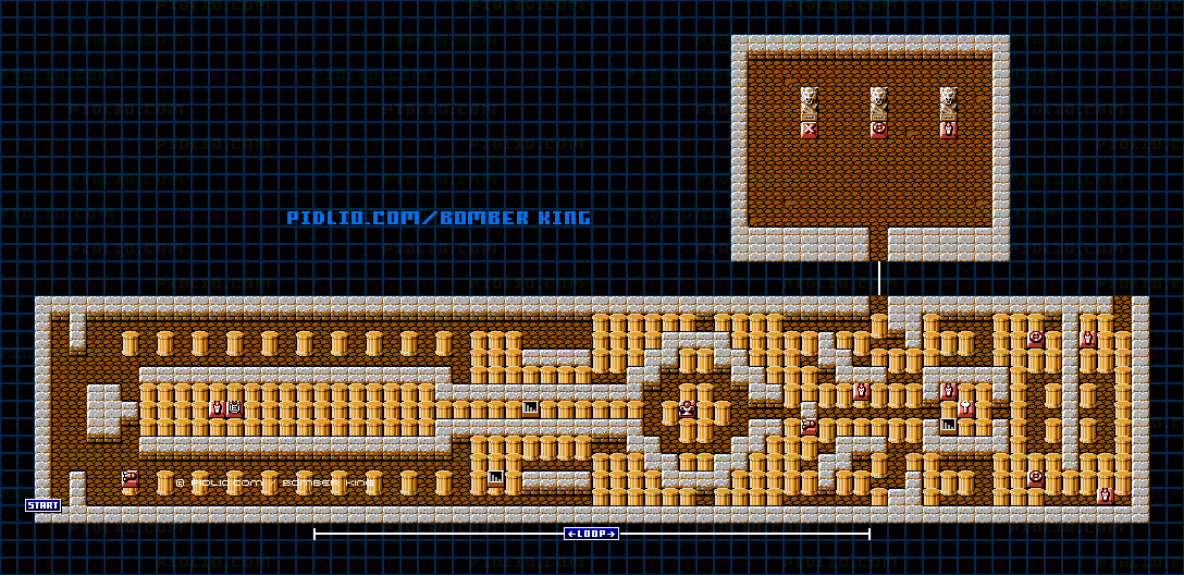 ステージ3-1のマップ画像 ／ ボンバーキング（BOMBER KING）攻略 ─ pidlio.com