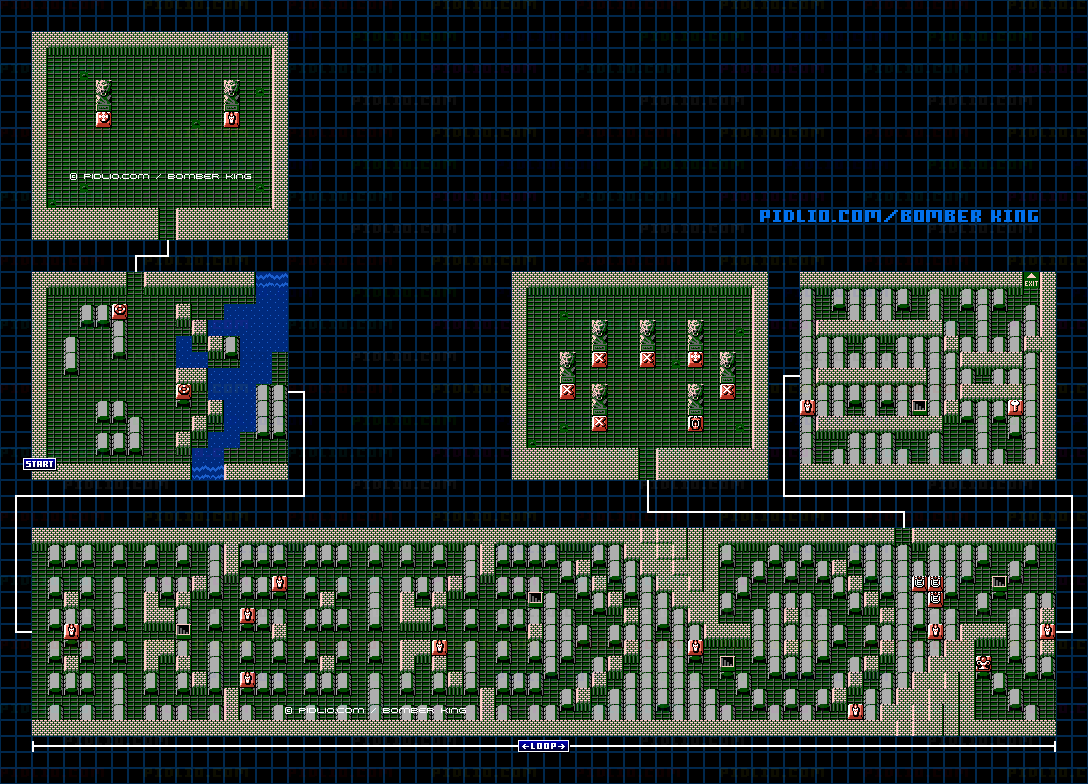 ステージ4-2のマップ画像 / ボンバーキング(BOMBER KING)攻略 ─ pidlio.com