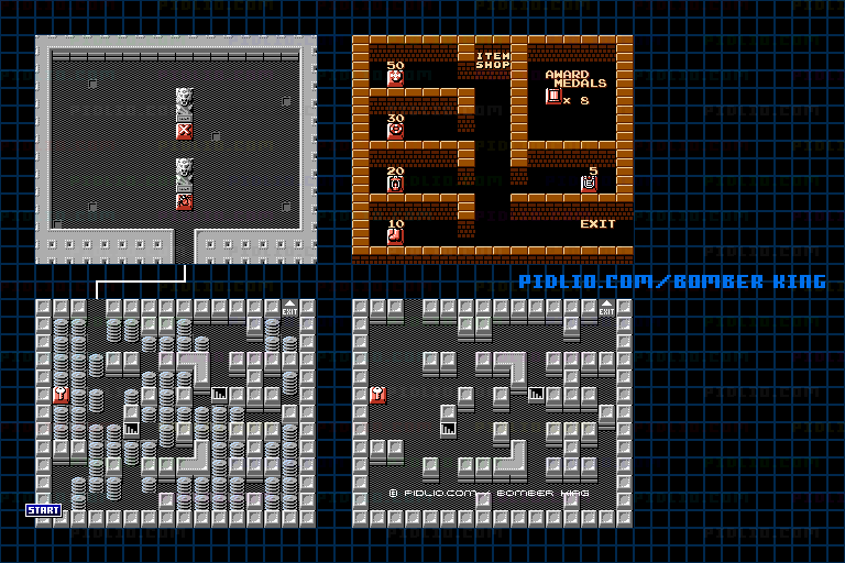 ステージ4-3のマップ画像 ／ ボンバーキング（BOMBER KING）攻略 ─ pidlio.com