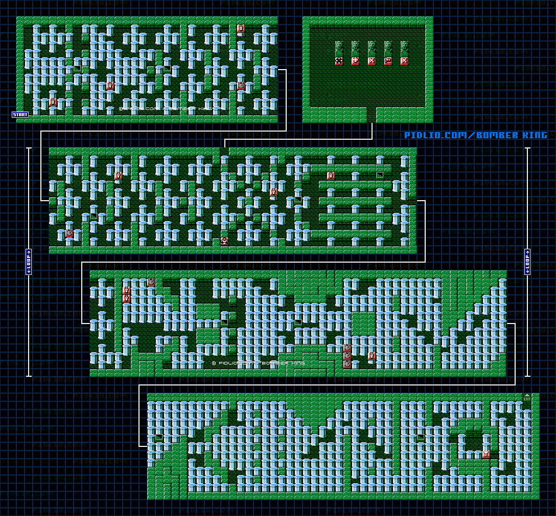ステージ5-1のマップ画像 ／ ボンバーキング（BOMBER KING）攻略 ─ pidlio.com