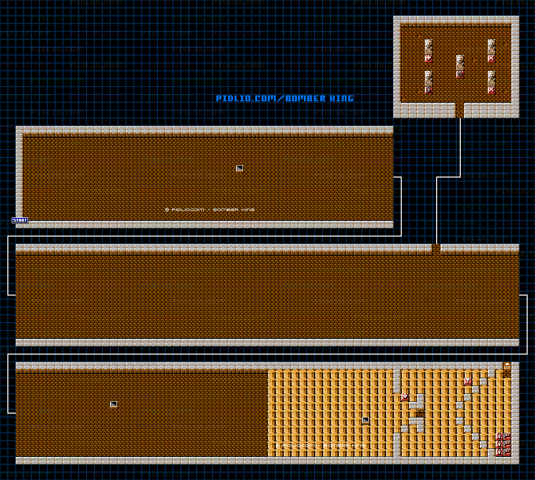 ステージ5-2のマップ画像 ／ ボンバーキング（BOMBER KING）攻略 ─ pidlio.com