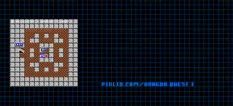 聖なるほこらのマップ画像 ／ FC版ドラゴンクエストI攻略 ─ pidlio.com