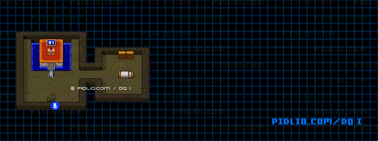 ラダトームの城B1のマップ画像 ／ SFC版ドラゴンクエストI攻略 ─ pidlio.com