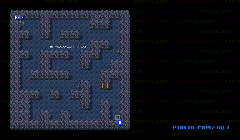 ロトの洞窟B1のマップ画像 ／ SFC版ドラゴンクエストI攻略 ─ pidlio.com