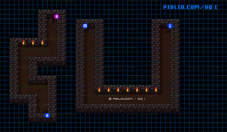 竜王の城B5のマップ画像 ／ SFC版ドラゴンクエストI攻略 ─ pidlio.com