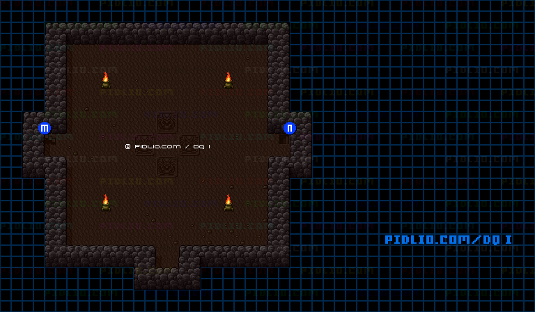 竜王の城B6のマップ画像 ／ SFC版ドラゴンクエストI攻略 ─ pidlio.com