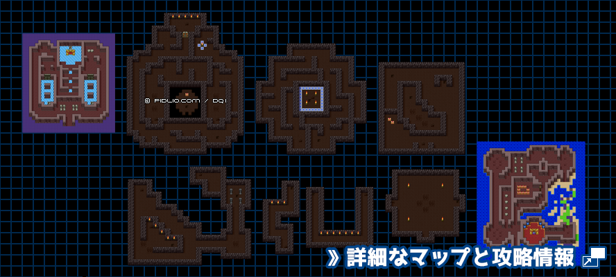 竜王の城の簡易マップ画像 ／ FC版ドラゴンクエスト2攻略 ─ pidlio.com