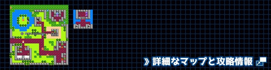 ムーンペタの町の簡易マップ画像 / FC版ドラゴンクエスト2攻略 ─ pidlio.com