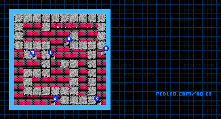 風の塔のマップ画像 ／ FC版ドラゴンクエストII攻略 ─ pidlio.com