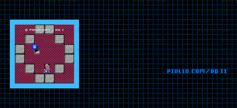 風の塔のマップ画像 ／ FC版ドラゴンクエストII攻略 ─ pidlio.com