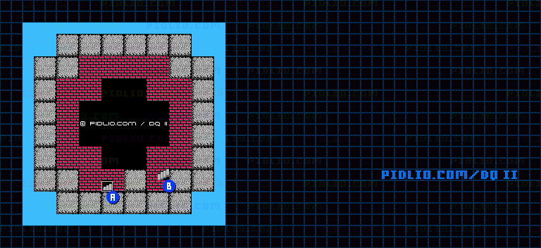 ドラゴンの角・南2F～5Fのマップ画像 ／ FC版ドラゴンクエストII攻略 ─ pidlio.com