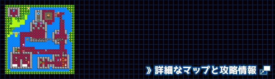 ベラヌールの町の簡易マップ画像 / FC版ドラゴンクエスト2攻略 ─ pidlio.com