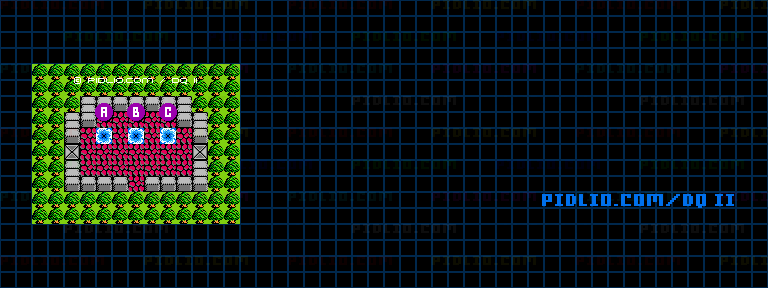 ベラヌール北のほこらのマップ画像 ／ FC版ドラゴンクエストII攻略 ─ pidlio.com