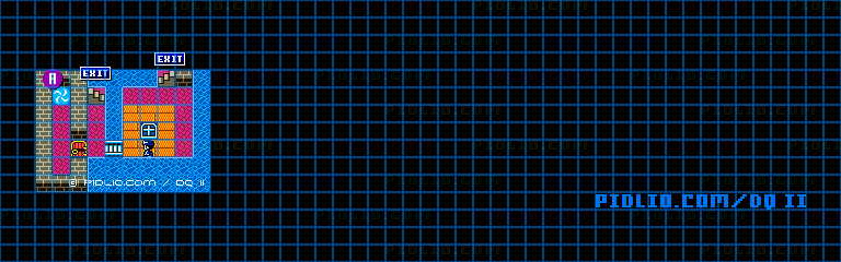 ムーンブルク南のほこらのマップ画像 ／ GB版ドラゴンクエストII攻略 ─ pidlio.com