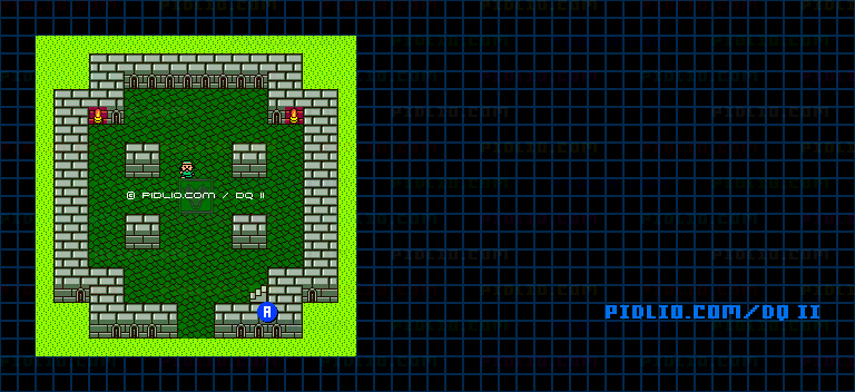 ドラゴンの角・南1Fのマップ画像 ／ GB版ドラゴンクエストII攻略 ─ pidlio.com