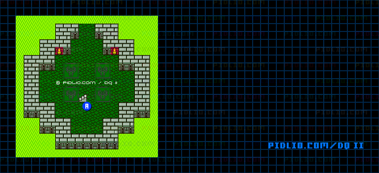 ドラゴンの角・北1Fのマップ画像 ／ GB版ドラゴンクエストII攻略 ─ pidlio.com