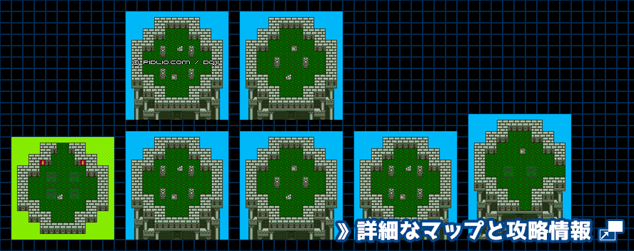 ドラゴンの角・北の簡易マップ画像（GB版） ／GB版ドラゴンクエスト2攻略 ─ pidlio.com