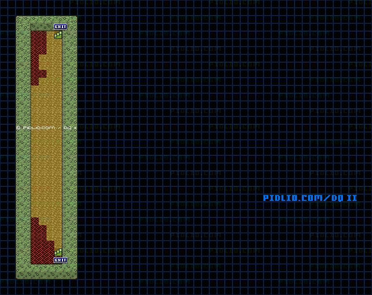沼地の洞窟のマップ画像 ／ GB版ドラゴンクエストII攻略 ─ pidlio.com