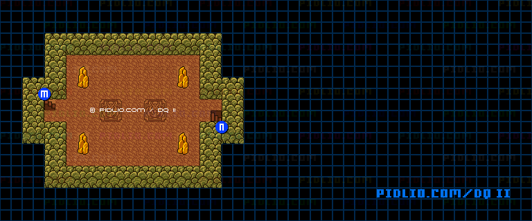 竜王の城B6のマップ画像 ／ GB版ドラゴンクエストII攻略 ─ pidlio.com