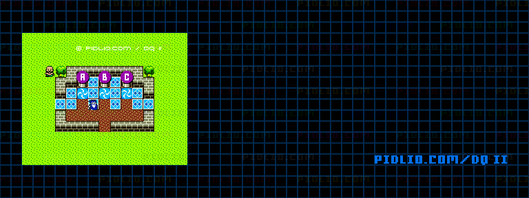 ベラヌール北のほこらのマップ画像 ／ GB版ドラゴンクエストII攻略 ─ pidlio.com