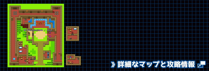 デルコンダルの城の簡易マップ画像（GB版） ／GB版ドラゴンクエスト2攻略 ─ pidlio.com