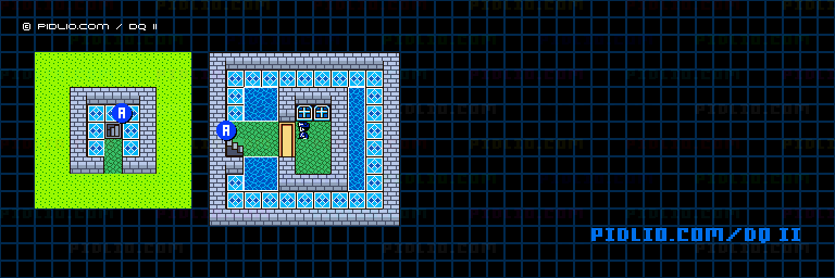 北のお告げ所のマップ画像 ／ GB版ドラゴンクエストII攻略 ─ pidlio.com