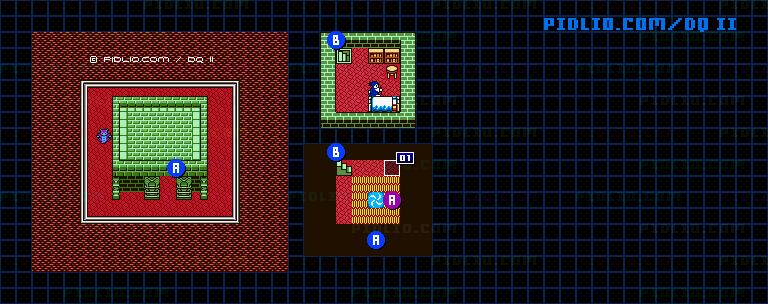ロンダルキア南のほこらのマップ画像 ／ GB版ドラゴンクエストII攻略 ─ pidlio.com
