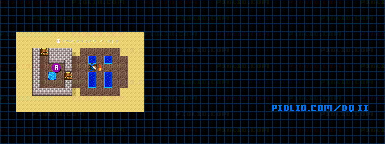 ローレシア南のほこらのマップ画像 ／ SFC版ドラゴンクエストII攻略 ─ pidlio.com