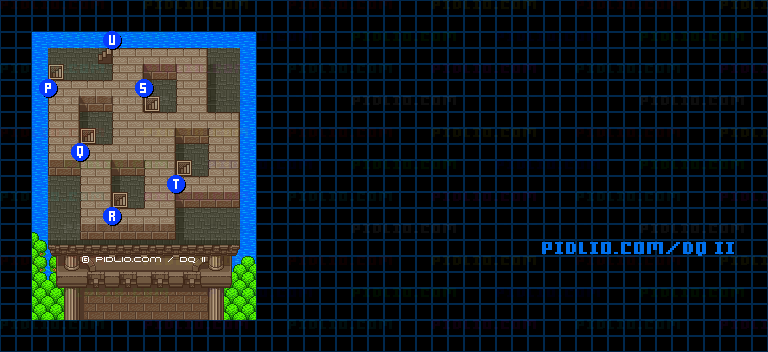 風の塔7Fのマップ画像 ／ SFC版ドラゴンクエストII攻略 ─ pidlio.com