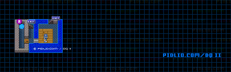 ムーンブルク南のほこらのマップ画像 ／ SFC版ドラゴンクエストII攻略 ─ pidlio.com