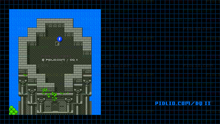 ドラゴンの角・北7Fのマップ画像 ／ SFC版ドラゴンクエストII攻略 ─ pidlio.com