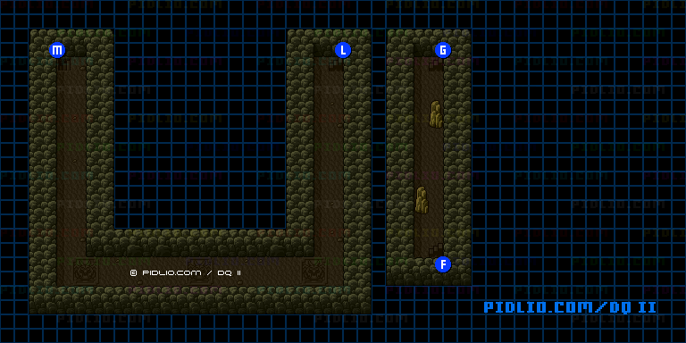 竜王の城B5のマップ画像 ／ SFC版ドラゴンクエストII攻略 ─ pidlio.com