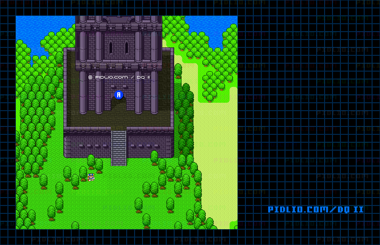 大灯台1F外観のマップ画像 ／ SFC版ドラゴンクエストII攻略 ─ pidlio.com