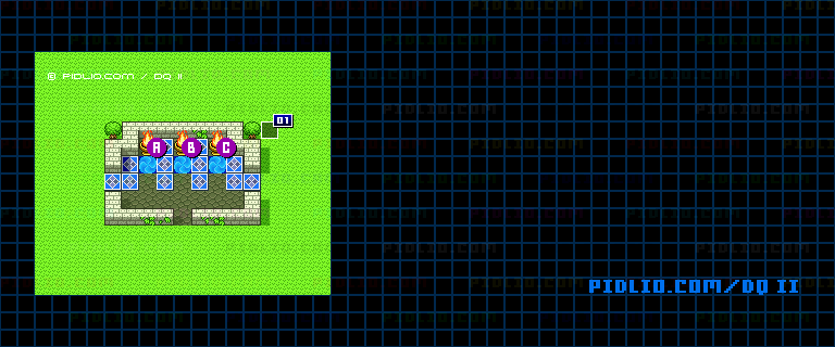 炎のほこらのマップ画像 ／ SFC版ドラゴンクエストII攻略 ─ pidlio.com