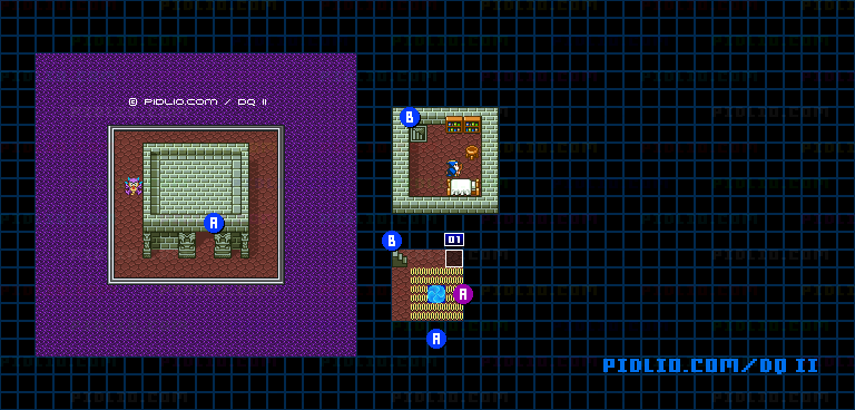 ロンダルキア南のほこらのマップ画像 / SFC版ドラゴンクエストII攻略 ─ pidlio.com