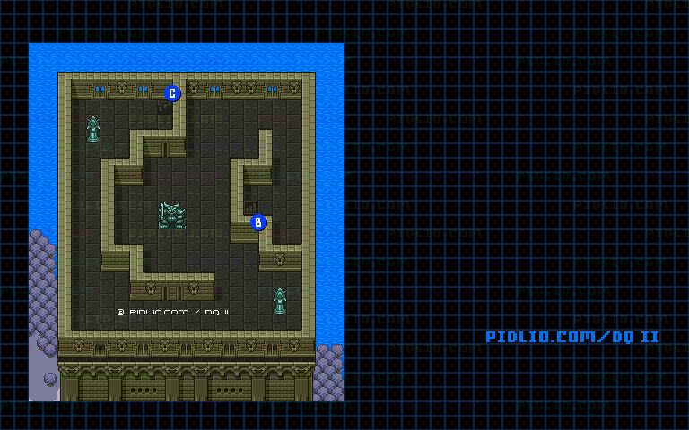 ハーゴンの神殿のマップ画像 ／ SFC版ドラゴンクエストII攻略 ─ pidlio.com