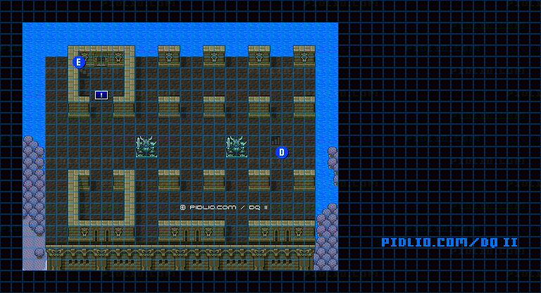 ハーゴンの神殿のマップ画像 ／ SFC版ドラゴンクエストII攻略 ─ pidlio.com