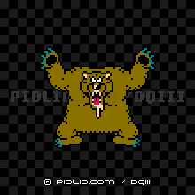 ごうけつぐまの画像:FC版ドラクエ3の敵・モンスター図鑑 / ドラクエ3攻略