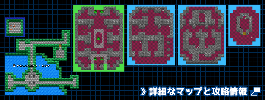 ナジミの塔の簡易マップ画像 / FC版ドラゴンクエスト3攻略 ─ pidlio.com
