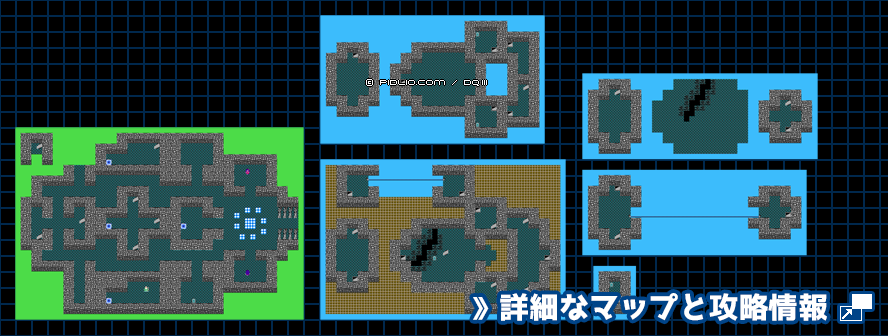 ガルナの塔の簡易マップ画像 / FC版ドラゴンクエスト3攻略 ─ pidlio.com
