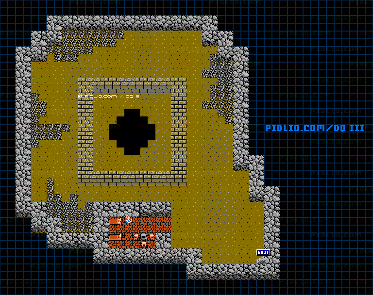 ギアガの大穴のマップ画像 / FC版ドラゴンクエストIII攻略 ─ pidlio.com