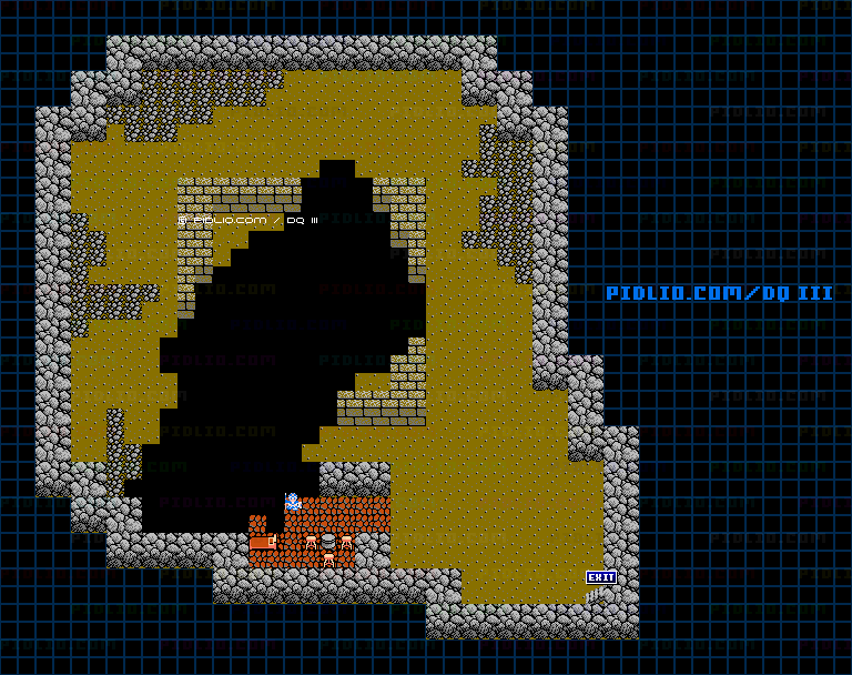 ギアガの大穴・バラモス討伐後のマップ画像 / FC版ドラゴンクエストIII攻略 ─ pidlio.com