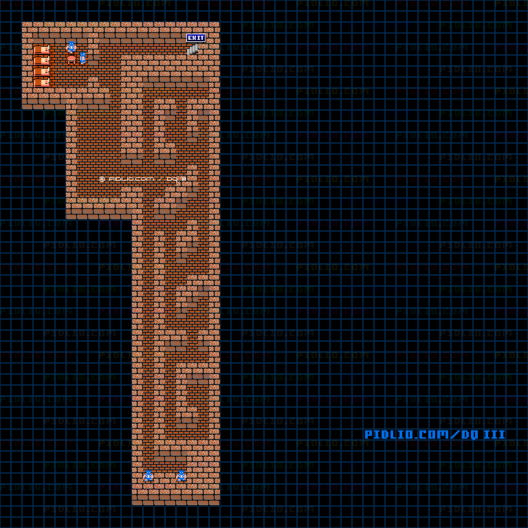 沼地の洞窟のマップ画像 / FC版ドラゴンクエストIII攻略 ─ pidlio.com