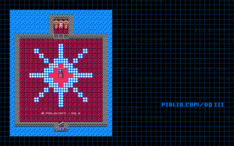 浅瀬のほこらのマップ画像 / FC版ドラゴンクエストIII攻略 ─ pidlio.com