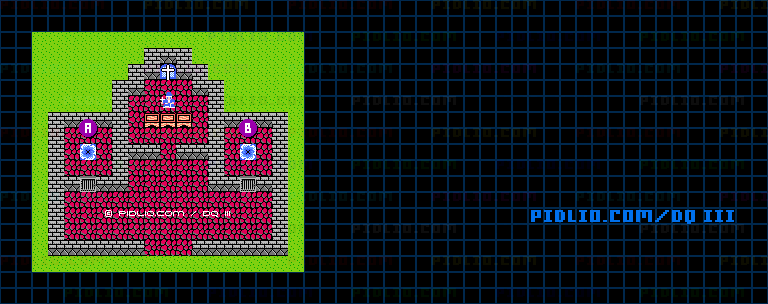 サマンオサ東のほこらのマップ画像 / FC版ドラゴンクエストIII攻略 ─ pidlio.com