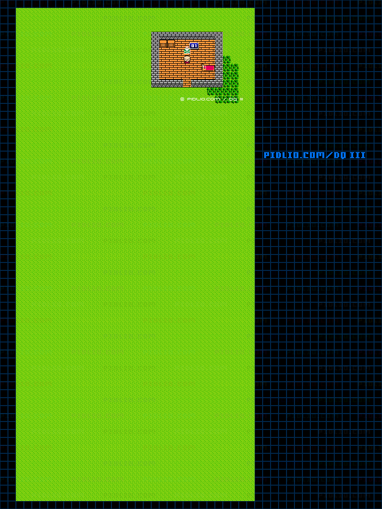 グリンラッドの老人の家のマップ画像 / FC版ドラゴンクエストIII攻略 ─ pidlio.com